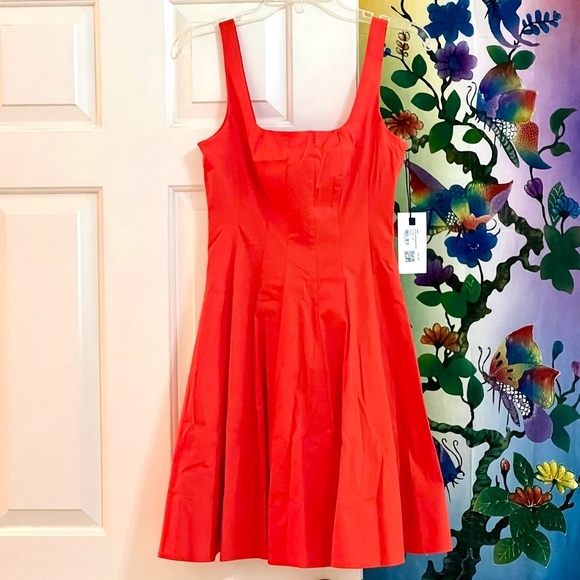 NWT Staud Wells Mini Dress Cayenne - Picture 9 of 16